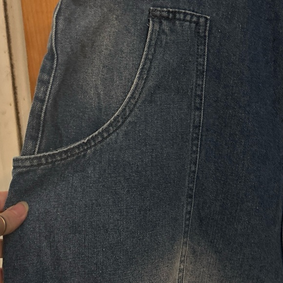 NWOT Denim Jumper Wide Legs And Button Front Sz XL - Picture 11 of 11